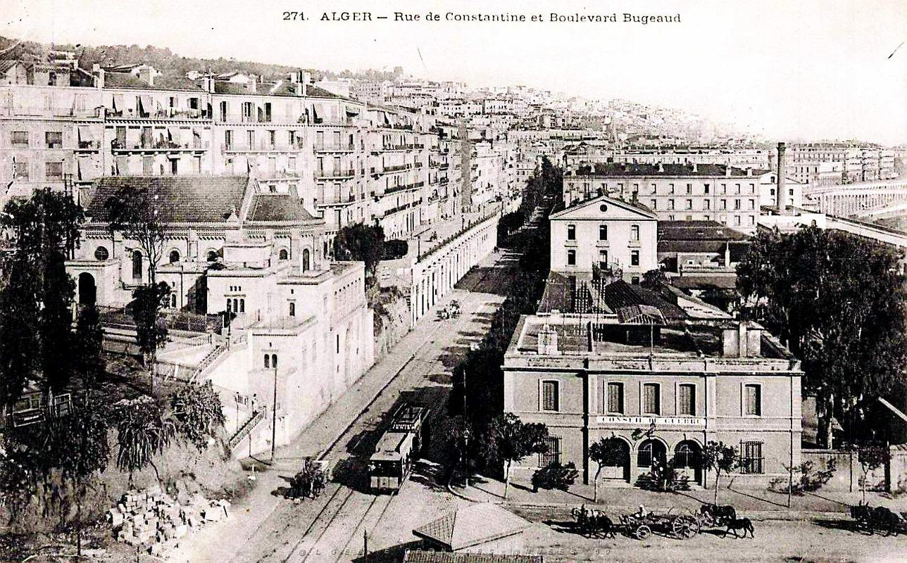 Alger - Rue de Constantine et Boulevard Bugeaud.jpg